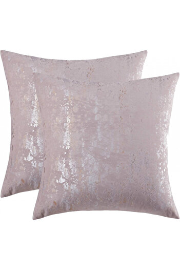 OMMATO Set of 2 cushion covers, velvet, pink, 45 x 45 cm