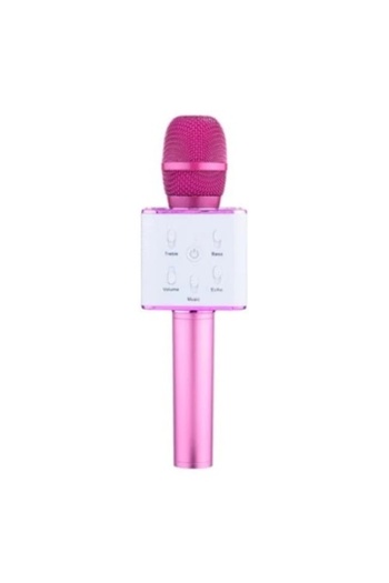 FOXMAG24 microfon pătrat cu difuzor încorporat, 3W, iOS, Android, roz