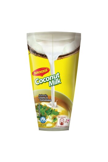 Maggi Coconut Milk Liquid 180 mlReady to Use Creamy Coconut Milk for Curries Desserts and Beverages