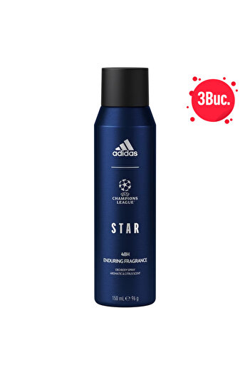 adidas X3 - DEODORANT 150ML MEN CHAMPIONS LEAGUE STAR ENDURIG FRAGRANCE