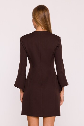 Made of Emotion Mini dress with wide cuffs and V-neckline