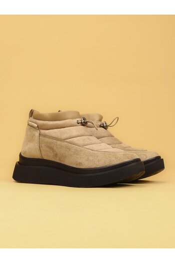 layki Luxor Women's Padded Winter Beige Sneaker Boots