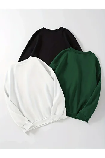 uyguntarz Multi-Colored Printed & Unprinted Sweatshirt 3-Piece Opportunity Pack