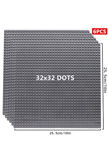Choice 32 × 32 رمادي 6 قطع/مجموعة لوحة قاعدة 32 × 32 32 × 16 مسامير شخصيات كلاسيكية مكعبات بناء لوحات طوب قاعدة