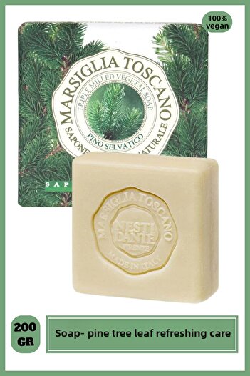 Nesti Dante Marsiglia Toscano Pino Selvatico Solid Soap 200 Gr |   Moisturizer |   Pine Tree Leaf