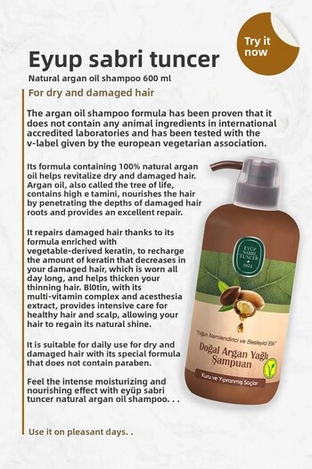 Eyüp Sabri Tuncer Eyüp Sabri Tuncer Natural Argan Oil Shampoo - BUY 6 PAY 5 600 ml and ROSIE