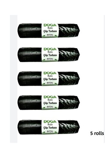 ECOPLAST Nature Jumbo Size Garbage Bag -300 Gr. - 90 Liters - 80 X 110 cm / 10 Pieces 5 Rolls (50 Pieces)
