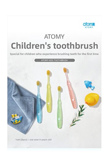 Atomy 8 PIECES OF BRUSHES FOR CHILDREN WITH FIRST DEFA EXPERIENCE TOOTH BRUSHING