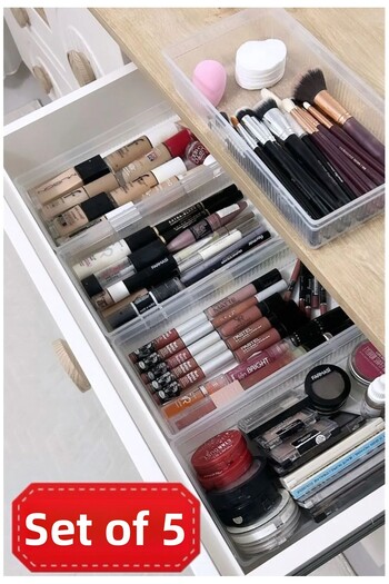 Bayev 5 τεμάχια Bade Xl Drawer Organizer Makeup Organizer Cosmetic Organizer Θήκη για πινέλο μακιγιάζ