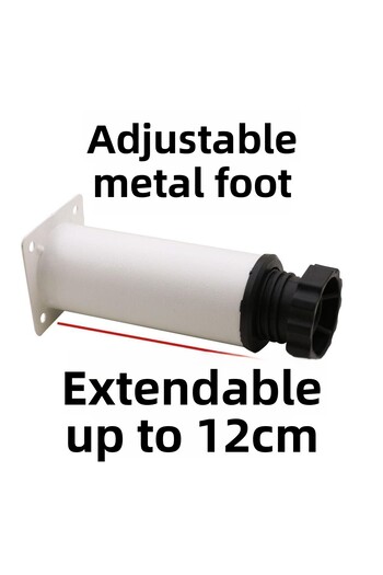 Badem10 Dulap reglabil Mobilier Baza canapea Suport metalic Picior 10 Cm Picioare albe 4 buc