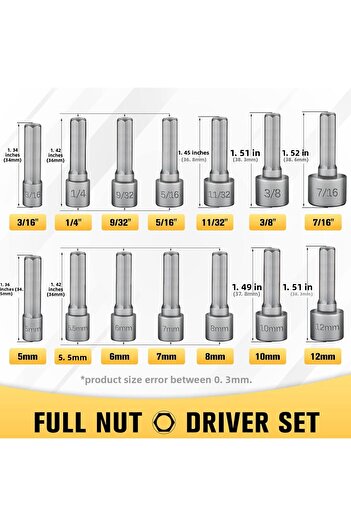 DUTRIEUX 9pcs/14pcs Powerful Socket Inner Hexagonal Wrench Hexagonal Handle Screwdriver Socket Extension R...