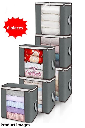 MasterCar 6Pcs Gray Top Quality Storage Storage Storage Storage Storage Storage with Window