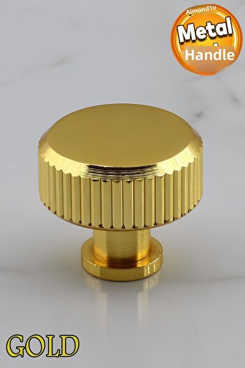 Badem10 Crown Striped Button Metal Handle Gold Gold Furniture Kitchen Drawer Cabinet Cabinet Handle Handle Handles