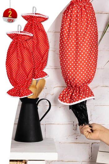 Morlay 2 Pcs Bag Holder - Bag Organizer, Bag Basket, Red Kitchen Bag Organizer, Multi-Purpose