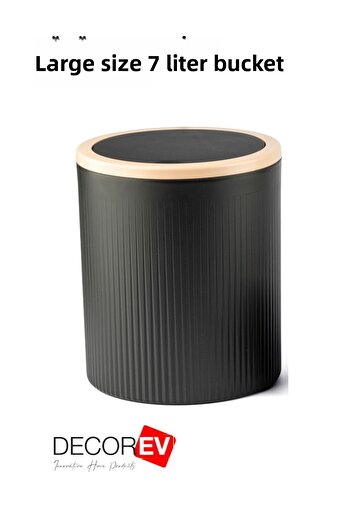 decorev Large Trash Can 7 Liters – Luxury Bucket for Office, Kitchen and Bathroom