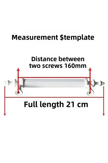 Badem10 (PLASTIC HARD) Polavit 160 mm Mobilier alb Sertar de bucătărie Capac dulap Mâner dulap Mâner