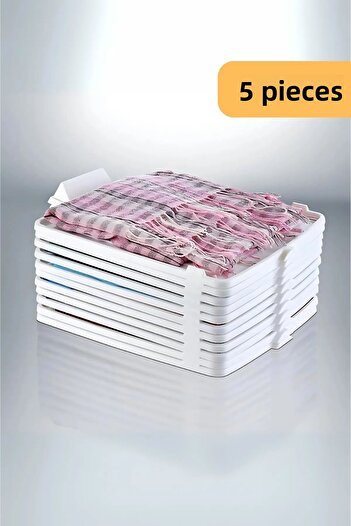 EVLE White T-Shirt Organizer - Set of 5