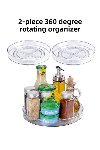EVSTYLE 2-Pack Kitchen and Cabinet Organizer - Transparent