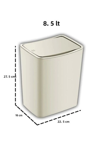 ÇAYLAR AVM Touch trash can 8.5 liters press open close trn-183 cream