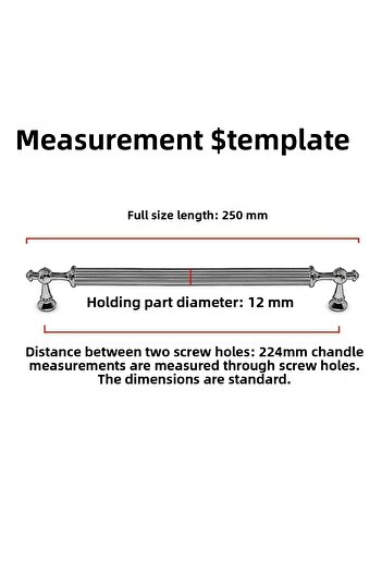 Badem10 224 MM - 22,4 CM Set de dulap și mâner pentru mobilier galben antic