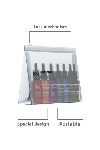 Cosmogenesis Labs Premium Transparent Ziplock Plastic Travel Cosmetic And Makeup Bag 13x19cm