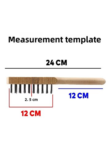 NZB No 5 - Multi-Purpose Wire Brush, Wooden Handle, Dirt Rust, Barbecue Grill Cleaning Brush