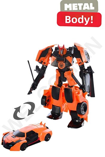 welcomein Kdd Metal Body Robta Transforming Style Optimus Prime Bumblebee Transforming Robot Car T-Warrior