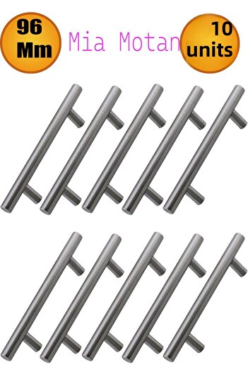 NUBLADO (10 bucăți) Mia Motan 96 mm Inox Mobilier Metal Bucătărie Sertar Dulap Dulap Mâner Mâner.