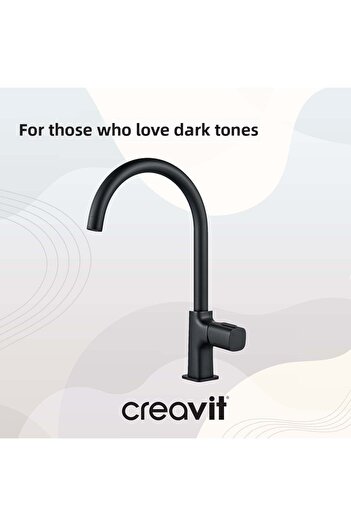 Creavit Alfa Matte - Black Kitchen Fixture