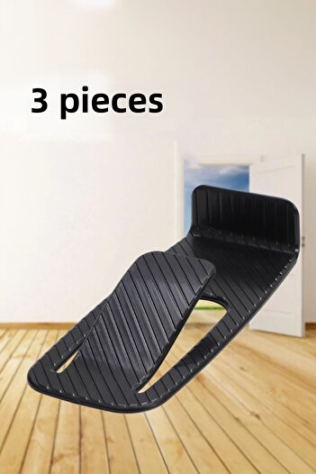Porsima Adhesive Door Stopper 3-Piece Door Stop Plastic Under-Door Wedge