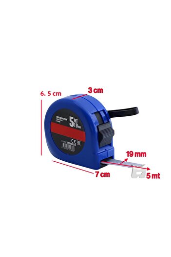 Badem10 5 Meter X 19 mm Ribbon Meter (Rht 0680519 ) - Shockproof and Locked * Color Options *