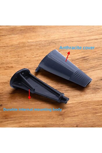 Badem10 Unghiular Conic 12cm Antracit Picior Mobilier Riser Baza Picior Scaun Sub Canapea Puf Picioare