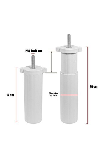 Badem10 Cedru Set 6 Mobilier Unitate TV Canapea Canapea Fotoliu Suport Canapea 14 Cm Aripa Albă 17 Picioare