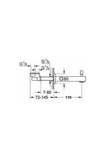 Grohe Eurocube Spout with Direction Changer -13304000
