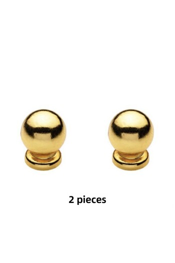 ARON (2 Pieces) Marble Button Handle Gold Furniture Nightstand Dresser Console Cabinet Door Handle