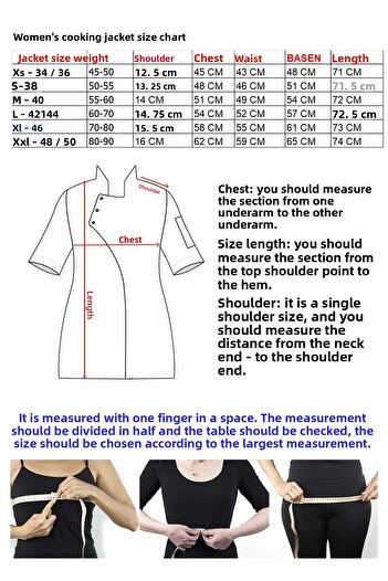TIPTEKS Women's Comfort White Chef Jacket and Cap - Red Piping / White Suspender Apron White Pants Set