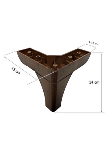 EYM Bella Lükens Foot Furniture Sofa Sofa Bed Leg 14 Cm Walnut
