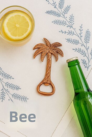 Arma House Palm Metal Bottle Opener – Retro Tropical Design |   Gold Colored Decorative Opener