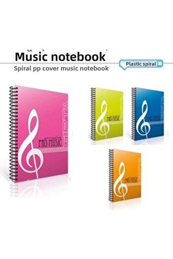 Gıpta Spiral A4 60 Sheets Music Notebook with Plastic Cover 1581