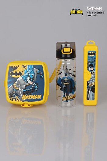 Batman LICENSED BATMAN FOOD SET NUTRITION BOWL, TOOTHBRUSH BOX AND TRITANE FLASK 3 PCS