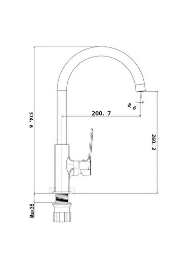 Creavit Stark Metallic Gray Sink Mixer Sk8500Gr