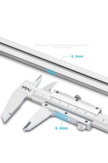 Choice 0-150mm AIRAJ Measuring Tool Stainless Steel Caliper 15cm Messschieber Paquimetro Measuring Instrume