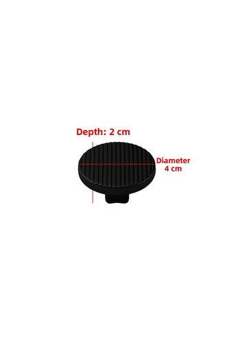 Badem10 Single Screw Striped Luxury Matte Black Button Metal Handle Drawer Furniture Kitchen Cabinet Cupboard Handle Handles