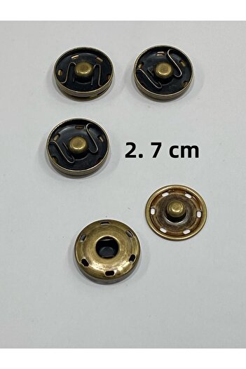 karantuhafiye Metal Snap Fasteners / Coat Cardigan Snap Fasteners Large Size Snap Fasteners / Set of 4 / 2.7 cm / Oxide