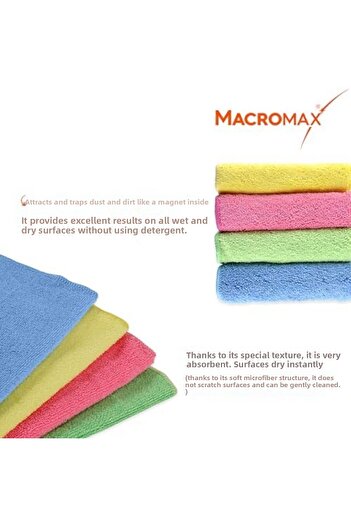 STOREMAX Polysight Microfiber Cleaning Cloth 4-Pack, Multi-Purpose Dusting and Surface Wiping Cloth Trendzap 4674