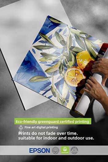 Postifull Black Framed Painting, Lemons, Leaves, Background, Watercolor, Illustration, Blue, Yellow Color Poste