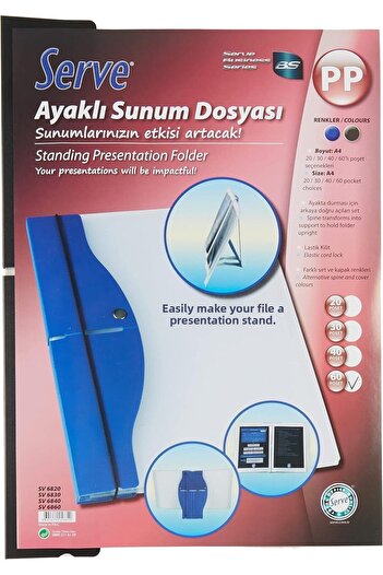 STOREMAX Snshop Standing Presentation Folder Black 60Pcs 467437