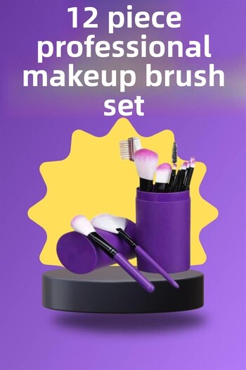 ZERO LAND Hn-Shop 12 Pieces Makeup Brushes Set Professional Foundation Blush Shadow Contour Brush
