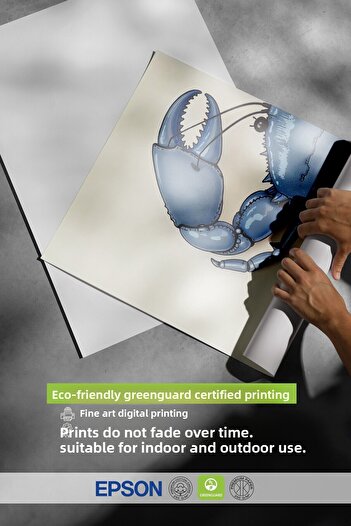 Postifull Black Framed Poster, Crab, Illustration, Blue Color Poster, Summer Selection 2025, No:109573
