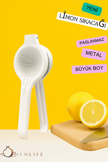hemlife Metal Citrus Lemon Squeezer with Chain - Length of User Parking Lock Set and Back Door Philosophy